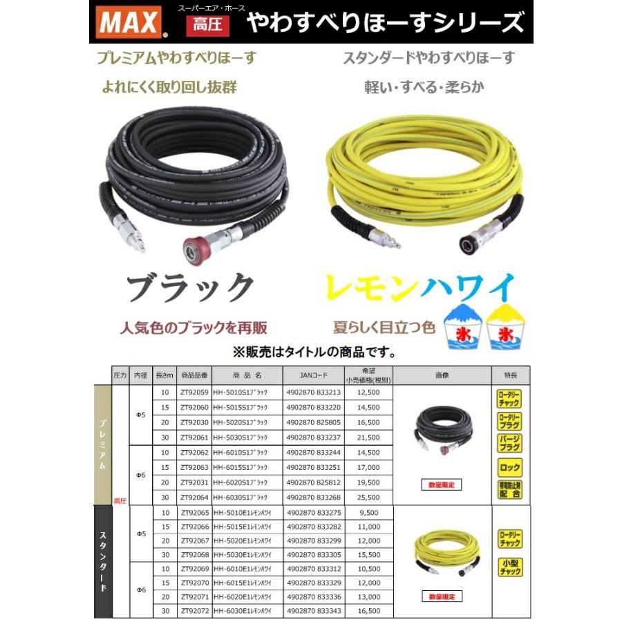 数量限定品 マックス スタンダードやわすべりほーす HH-5020E1 数量限定品 マックス スタンダードやわすべりほーす HH-5020E1