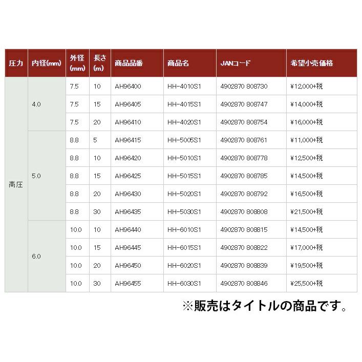 マックス プレミアムやわすべりほーす HH-5030S1 AH96435 高圧用 マックス プレミアムやわすべりほーす HH-5030S1 AH96435 高圧用