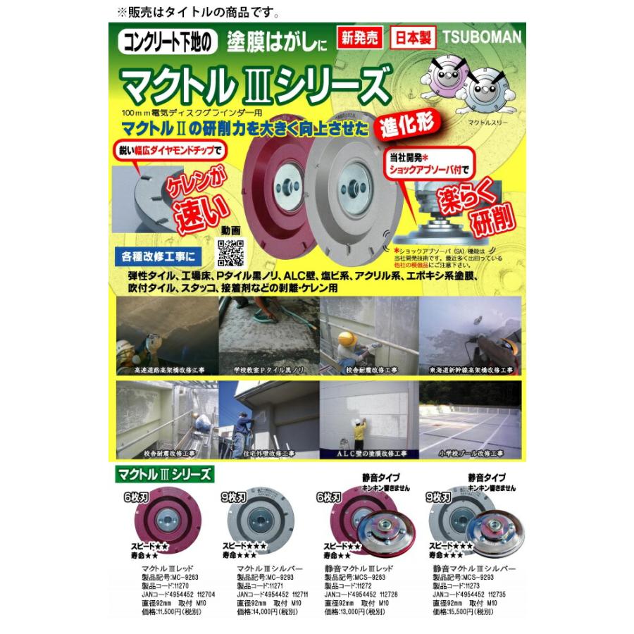 マキタ ツボ万 マクトルIIIシルバー 9枚刃 MC-9293 コード11271 塗膜 