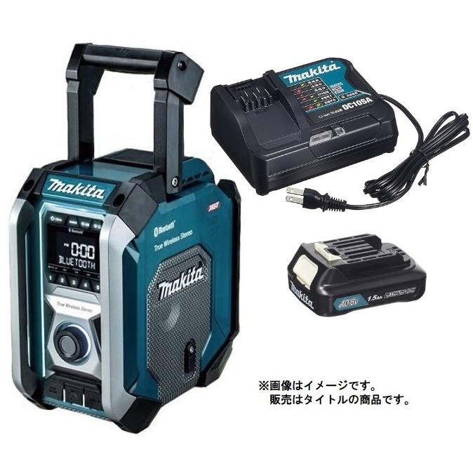 マキタ 充電式ラジオ MR005G DSH 青 バッテリBL1015x1個+充電器DC10SA