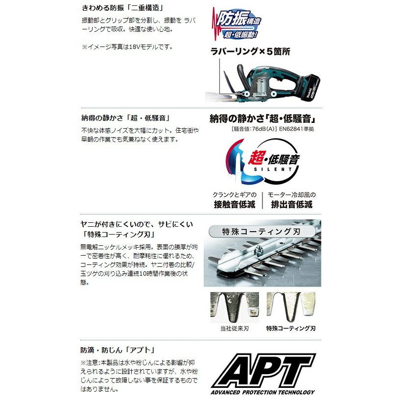 マキタ（makita） 充電式ヘッジトリマ MUH354DWH バッテリBL1015+充電