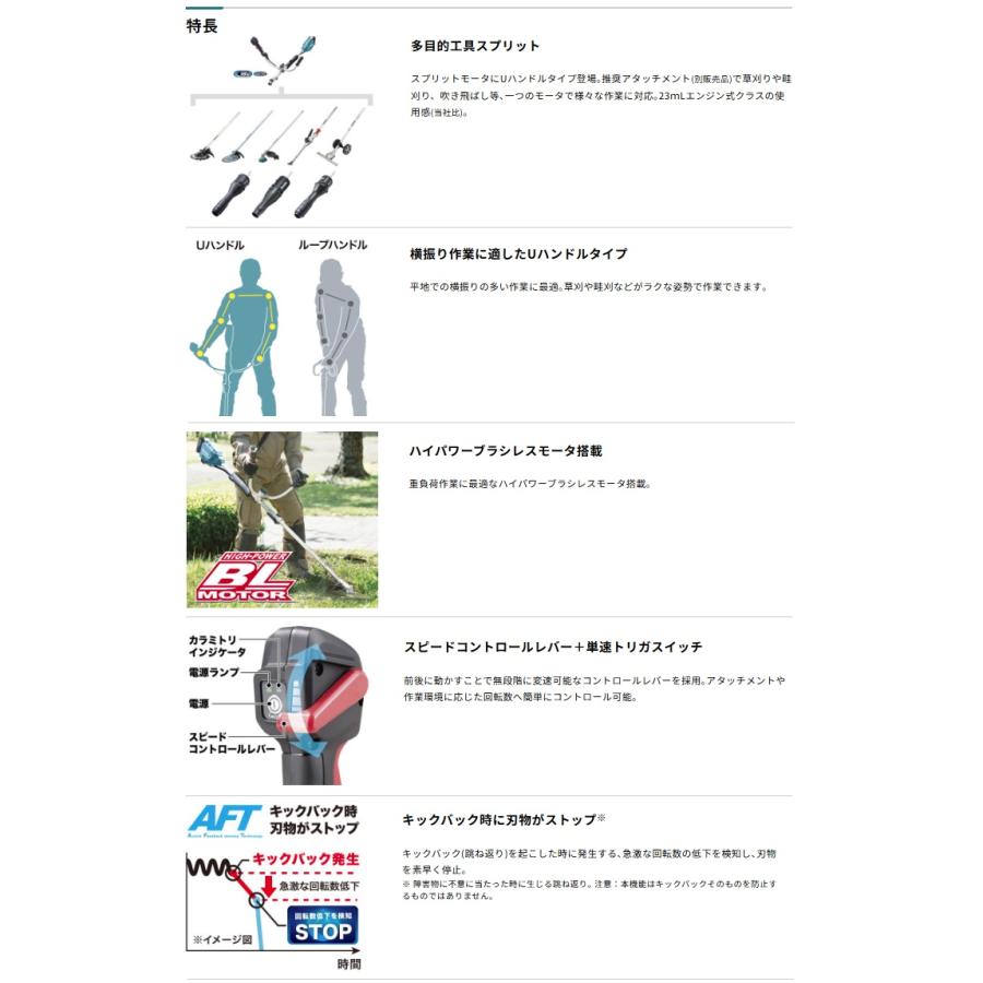 マキタ（makita） MUX19DZ 充電式スプリットモータ モータ部のみ U