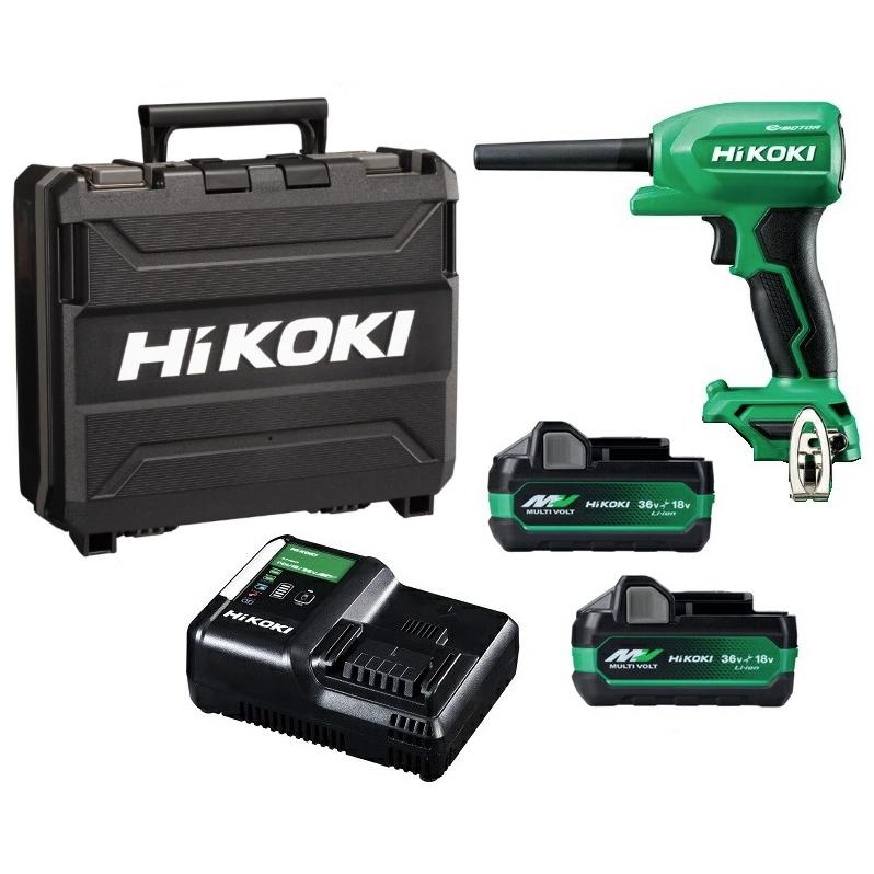 HiKOKI コードレスエアダスタ RA18DA(2XPZ) バッテリ(BSL36A18X)x2個+ 