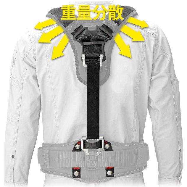 512440 タジマ セフホルダー付きサスペンダー　アルミバックルFREEサイズ 新規格 タジマ SFSSF-BK セフサスペンダーS フリーサイズ 黒 TJM