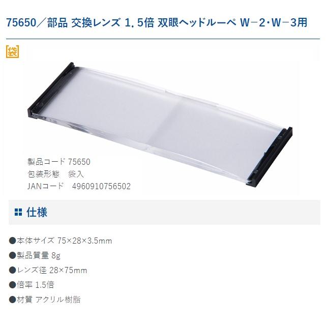 シンワ 部品 75650 交換レンズ 1.5倍 双眼ヘッドルーペ W-2・W-3用 ネコポス可 。 : カナジン ヤフー店 - 通販 ...