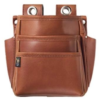 ふくろ倶楽部 SZ-876-3 朱雀 匠威-SYOUI プルアップレザー 腰袋 大 3段