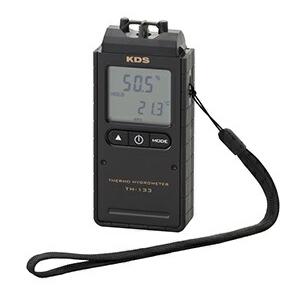 KDS デジタル温湿度計 TH-133 外径サイズ50x115.5x20.6mm 重さ120g センサー一体型のコンパクトサイズ 周囲の乾球温度、露点温度、湿球温度の測定に 。
