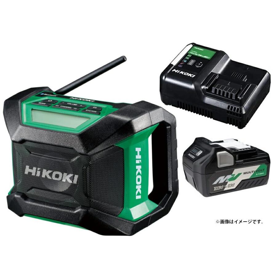 HiKOKI コードレスラジオ UR18DA(XP) バッテリBSL36A18+充電器UC18YDL2 