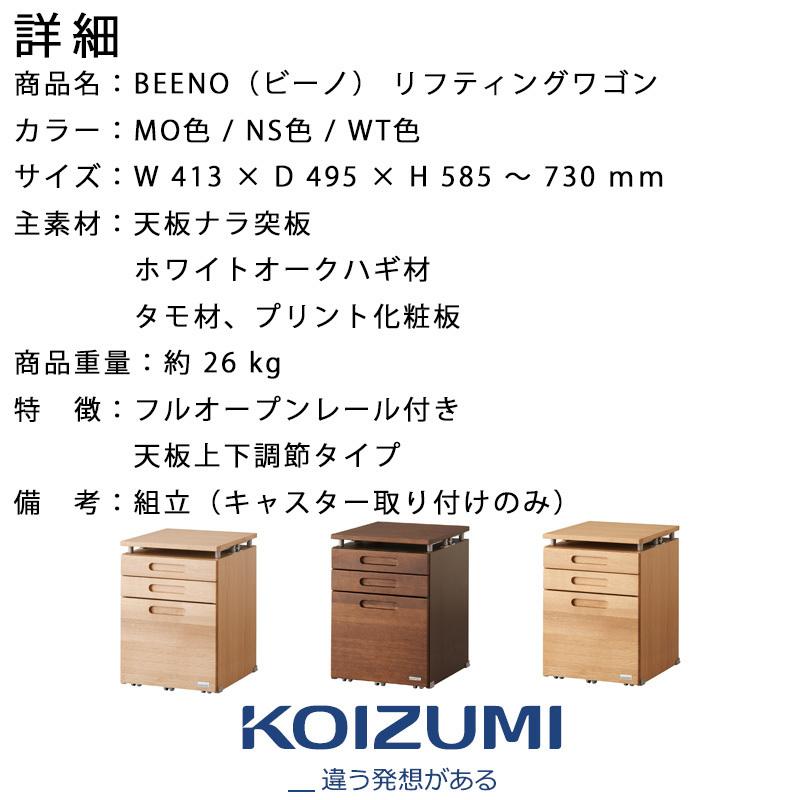 コイズミ 学習机 2025年 ビーノ BEENO リフティングワゴン キャスター
