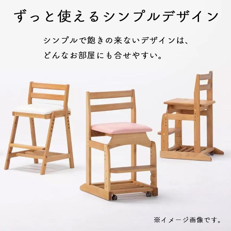 ダックチェアー No8 PVC NB IV PU LB 学習椅子 学習チェア 椅子 合成皮革 PVC 子供 キャスター 木製 日本製 学習机用 hotta woody ダックAチェアー DUCKの画像