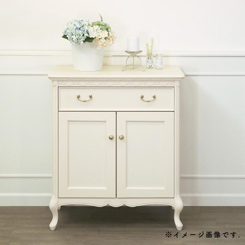 東海家具工業 コンソールキャビネット 収納 開き扉 引出し 幅75 木製