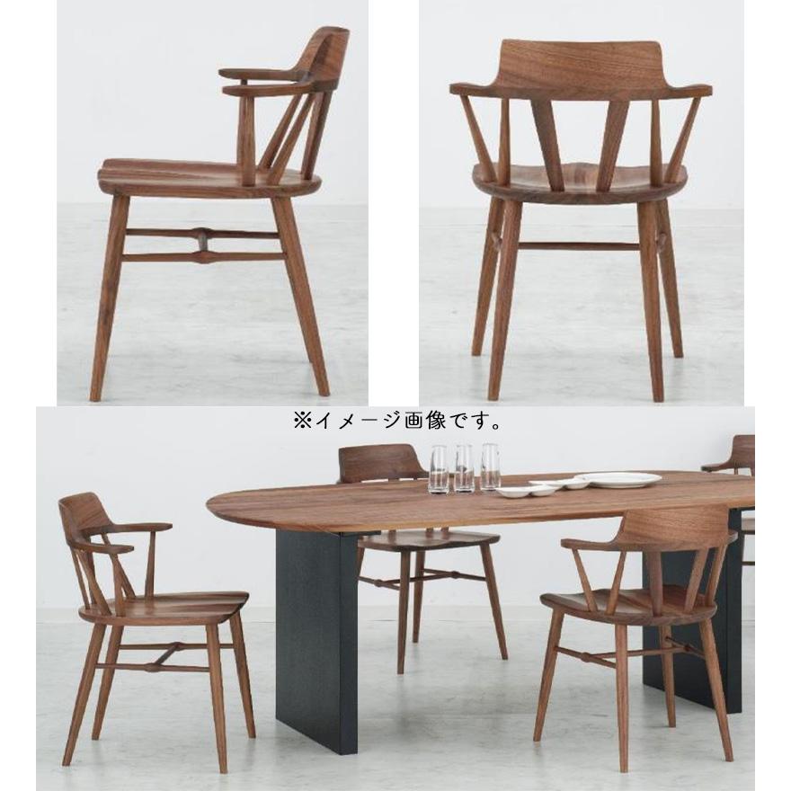 ダイニングチェア 2脚セット 肘掛け 北欧 完成品 木製 無垢 板座 椅子