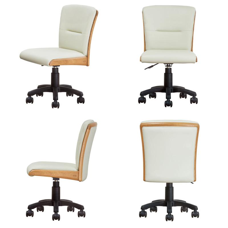 浜本工芸 回転チェア ナラ無垢材 ステップ無し 肘なし DSC-8304