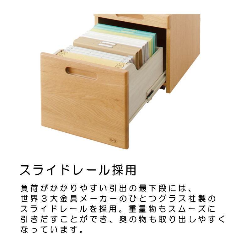 浜本工芸 木製リビングワゴン 引き出し キャスター付き サイドワゴン 定価５万 浜本工芸 学習机 袖 ワゴン キャスター付き No.17 移動袖 No.1704移動