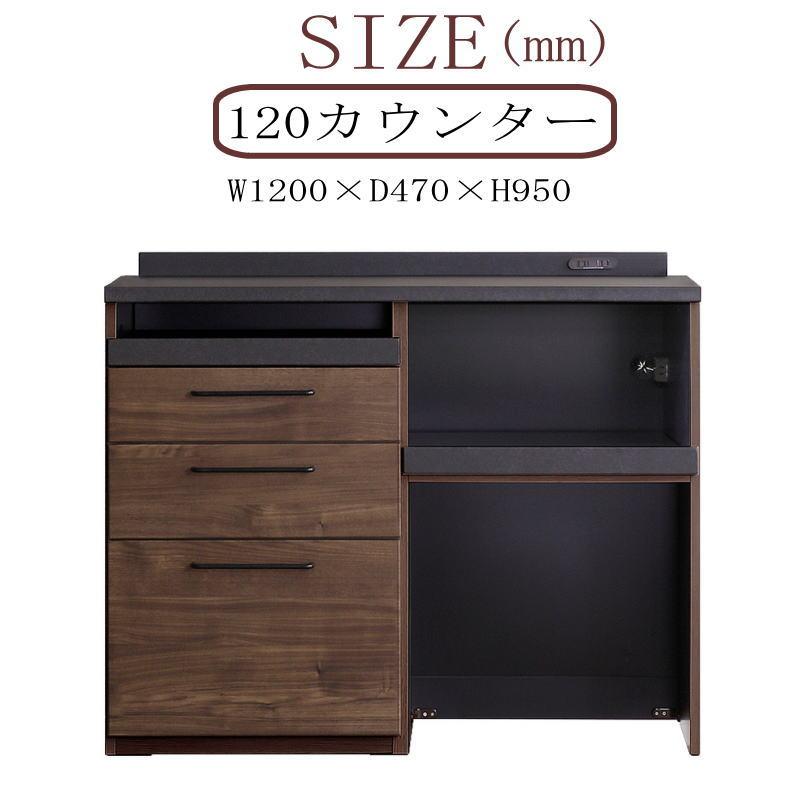 シギヤマ家具 KBカウンター キッチンカウンター シギヤマ家具工業 カウンター 開梱設置付き レンジ台 120cm幅 キッチン