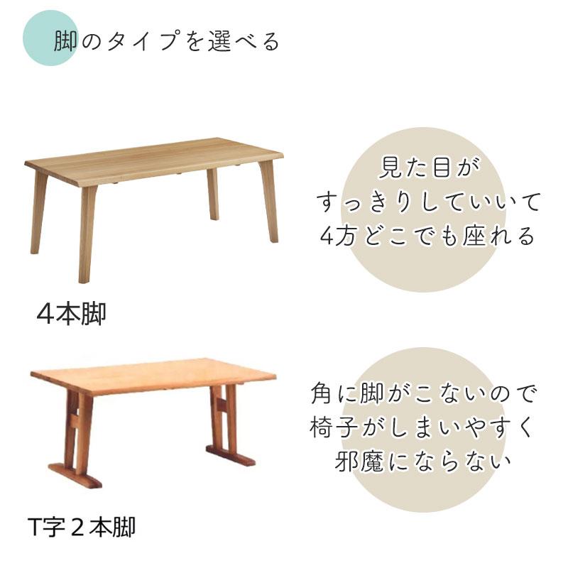 180テーブル ダイニングテーブル 幅180cm 木製 天然木 おしゃれ シンプル 長方形 4人掛け 春日 180テーブル KAT-1800 BR ブラウン NA ナチュラル 新城家具_2
