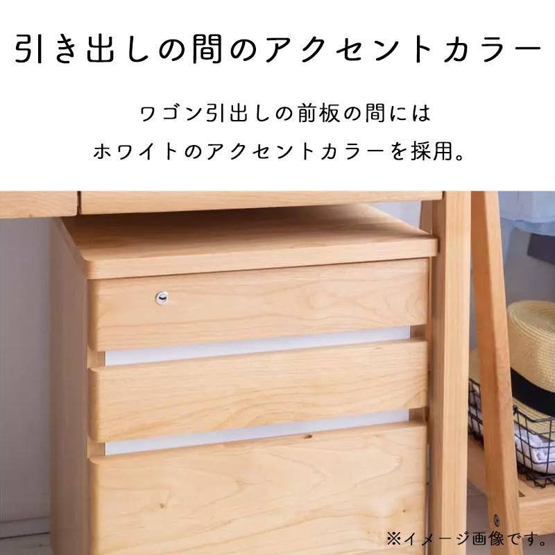 堀田木工所 デスク用ワゴン 学習 ワゴンのみ 勉強 机 サイドワゴン