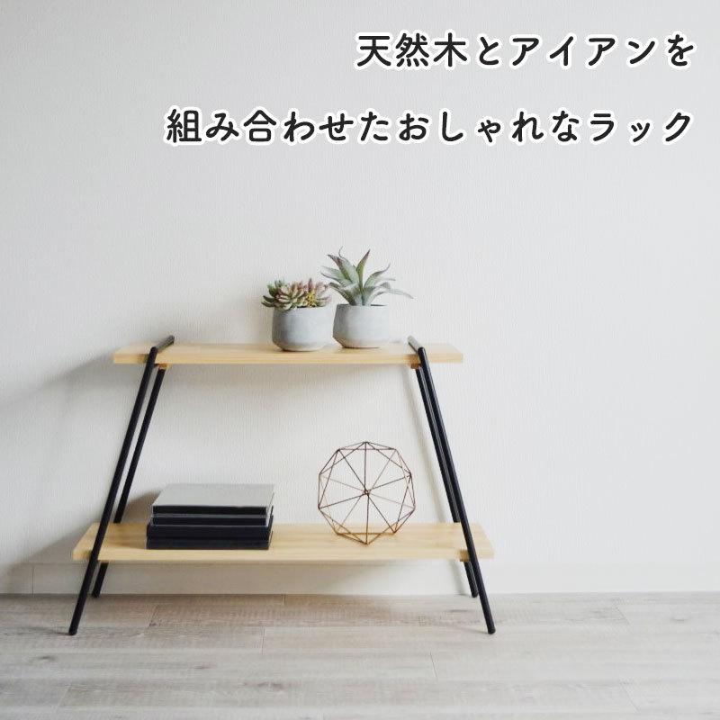 アイアンレッグラック 2段 NIT-10BK アイアン オープンラック ラック