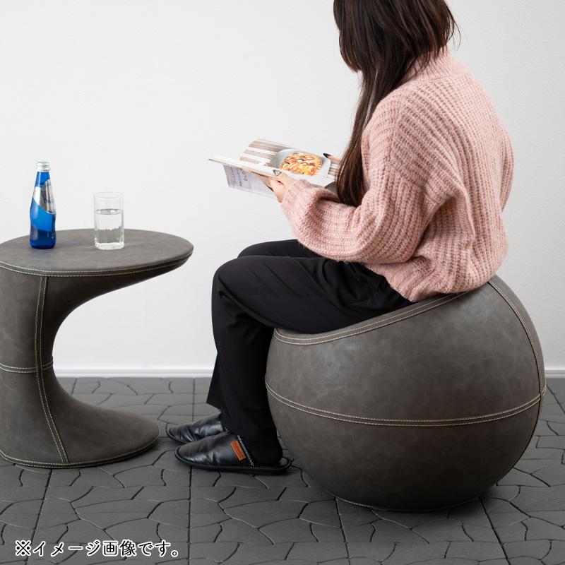 送料無料ソフトレザースツール 幅58.5cm 丸形 北欧モダン 新品（1396） 東谷 スツール ソフトレザー 椅子 イス チェア 腰掛け 丸 ラウンド
