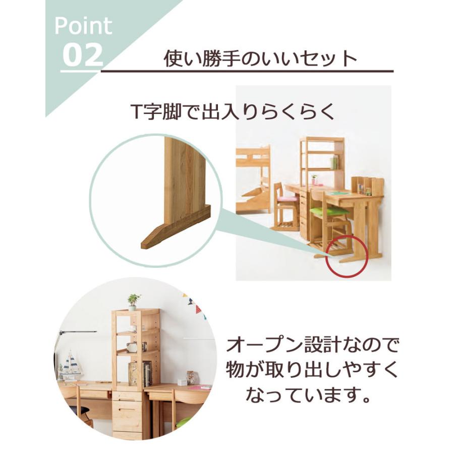 ゴン太のママ学習デスクのラック・堀田木工所　ウォールナット 堀田木工所 学習デスク 3点セット シンプル 日本製 勉強机 学習