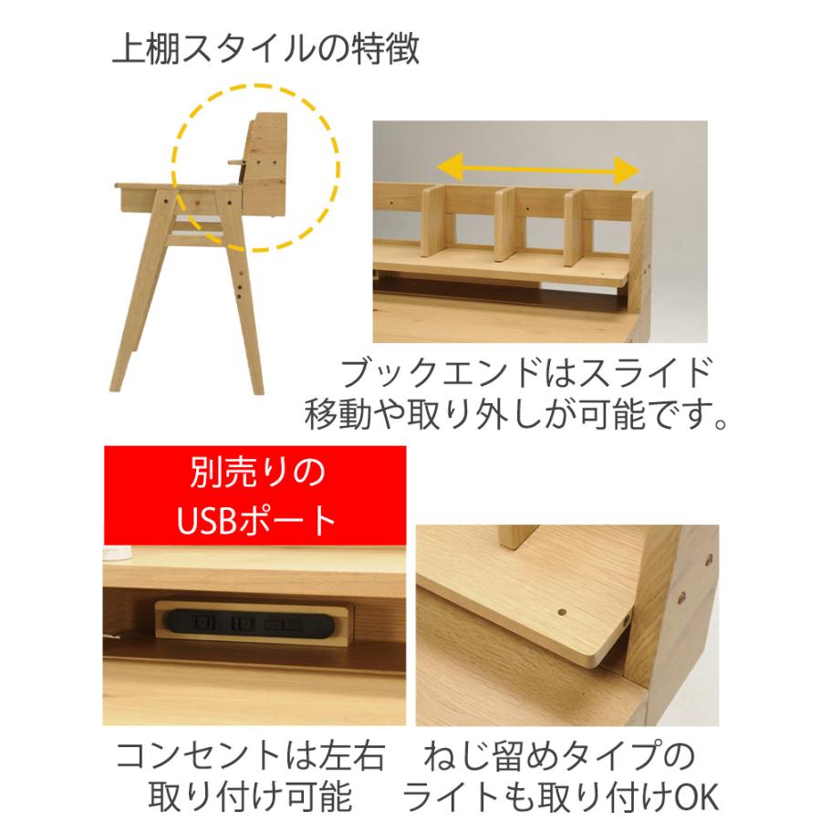 サンノット デスク+Sワゴン+上棚 ヒカリサンデスク 学習デスクセット
