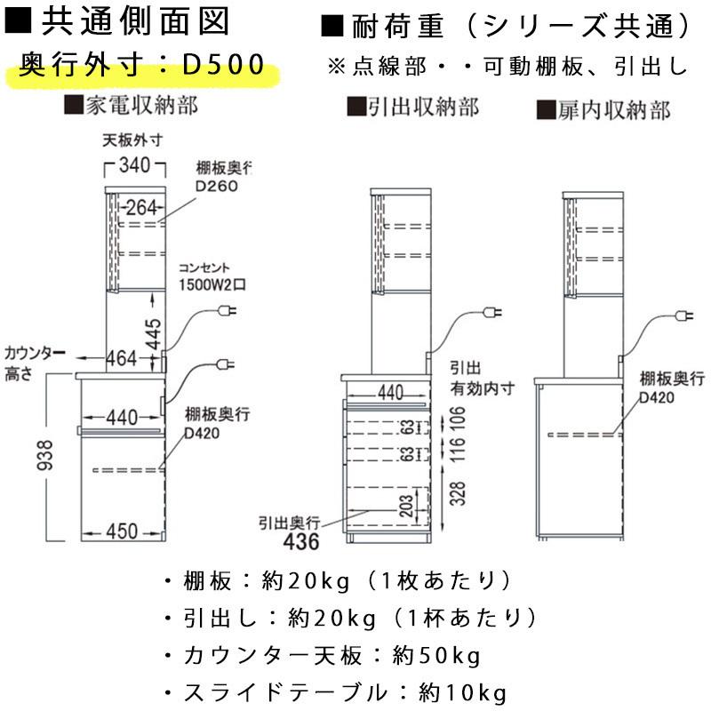 パモウナ 開梱設置付き 食器棚 SY-1400R 幅140 奥行50 高さ198