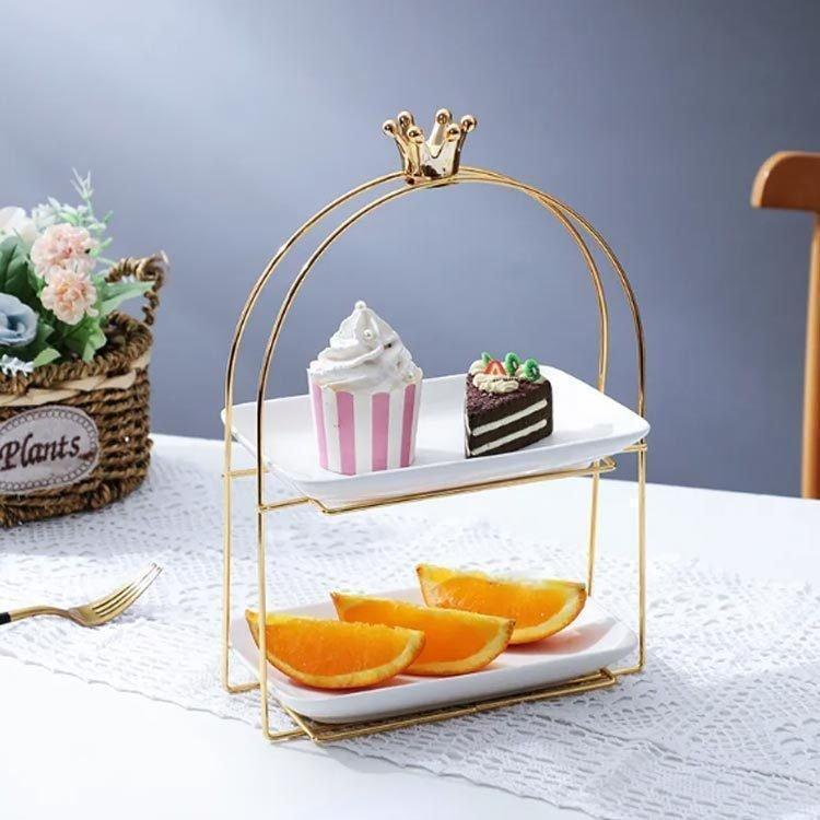 ケーキスタンド 2段 小 陶器製 アフタヌーンティーセット ケーキ ケーキスタンド 2段 小 陶器製 アフタヌーンティーセット ケーキ