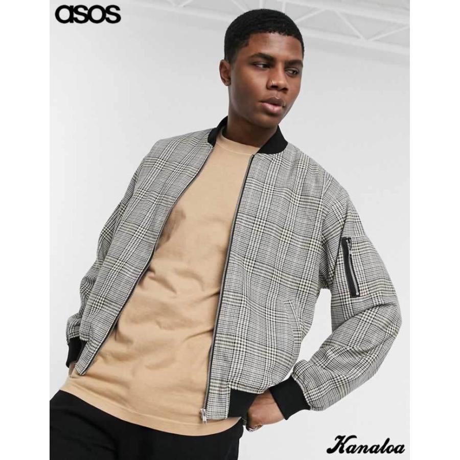 ランキング受賞 Asos エイソス チェック ボンバージャケット Ma 1 フライトジャケット ベージュ 大きいサイズあり 公式 Mercurytechnologies Mn Com