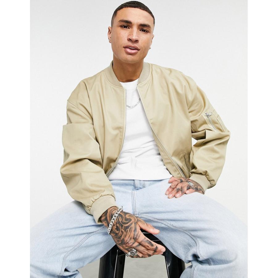 信頼 Asos エイソス ボンバージャケットジーンズ デニムパンツ メンズ オーバーサイズ Ma 1 ベージュ 大きいサイズあり 直売正規品 Angelesmexicanfood Com