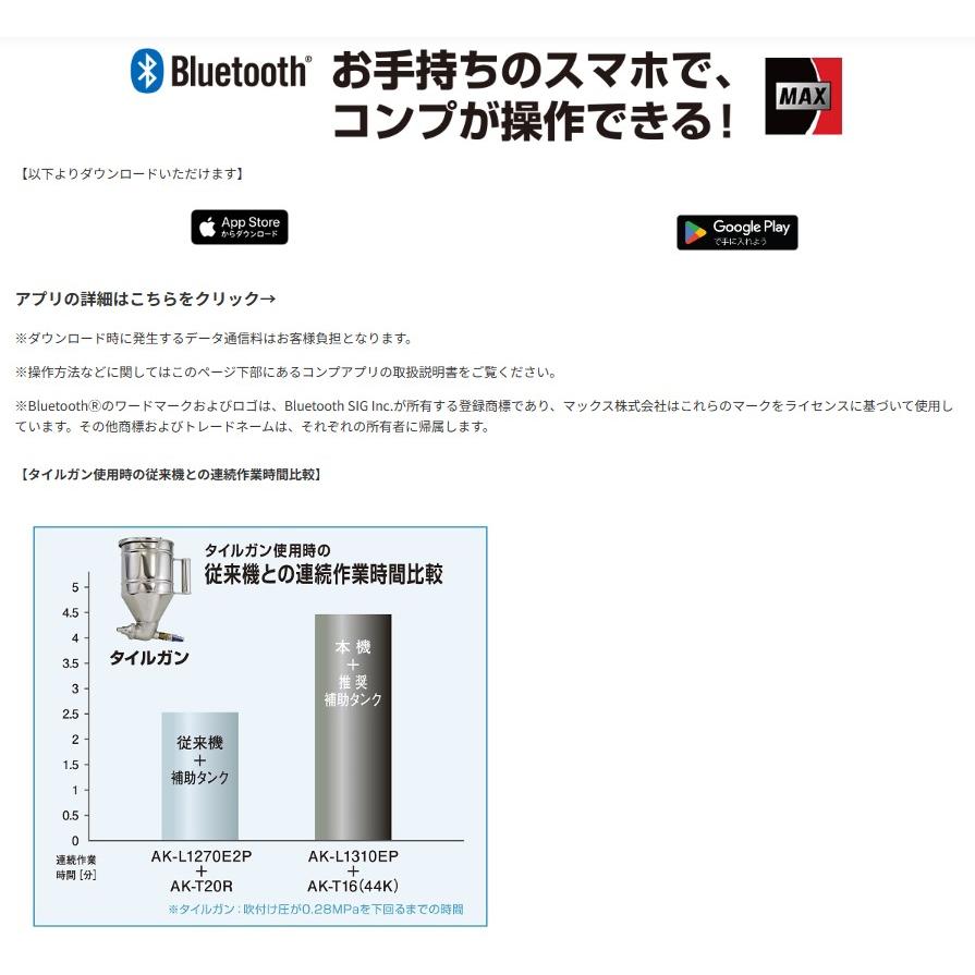 送料無料】MAX 塗装用コンプレッサ AK-L1310EP 塗装・光触媒 送料無料】MAX 塗装用コンプレッサ AK-L1310EP 塗装・光触媒