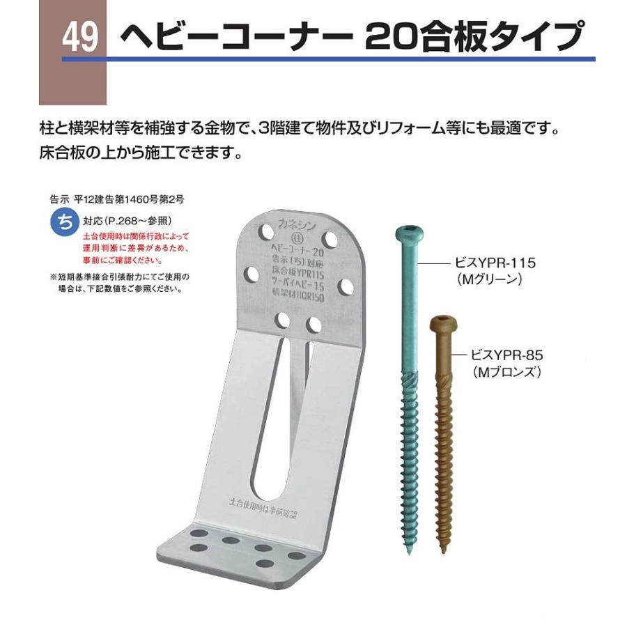 カネシン ヘビーコーナー２０合板タイプ ＨＶＣ２０-G （1個）｜kanamon-shop