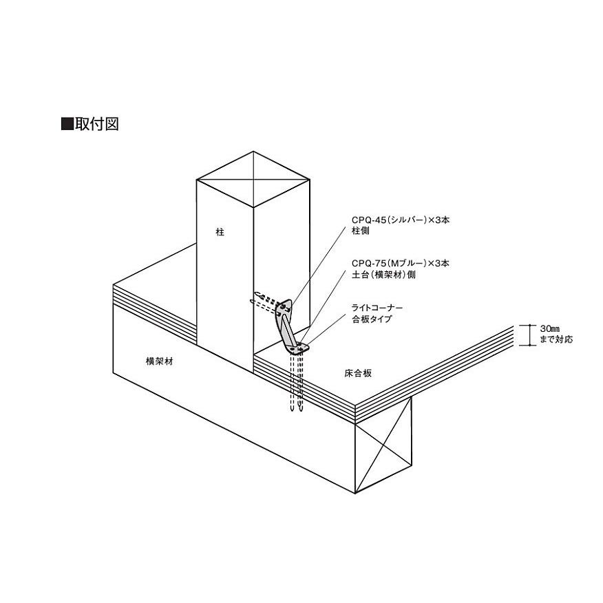 カネシン ライトコーナー合板タイプ Ｌ−ＣＰ−Ｇ （１個）｜kanamon-shop｜02