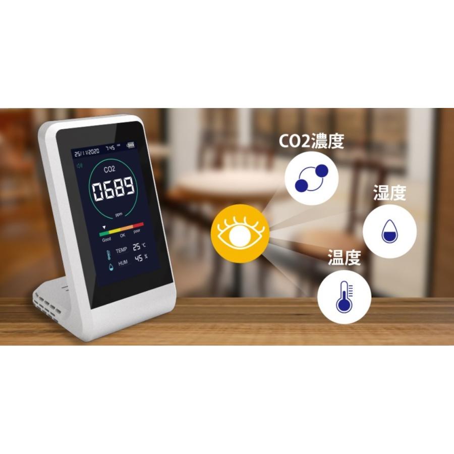 CO2濃度測定器 CO2Manager TOA-CO2MG-001 リアルタイムで監視 : かな