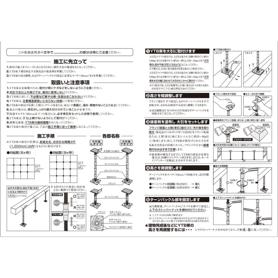 城東テクノ 鋼製束 YTB−1114L ＜25本入＞ 1ケース : かな 
