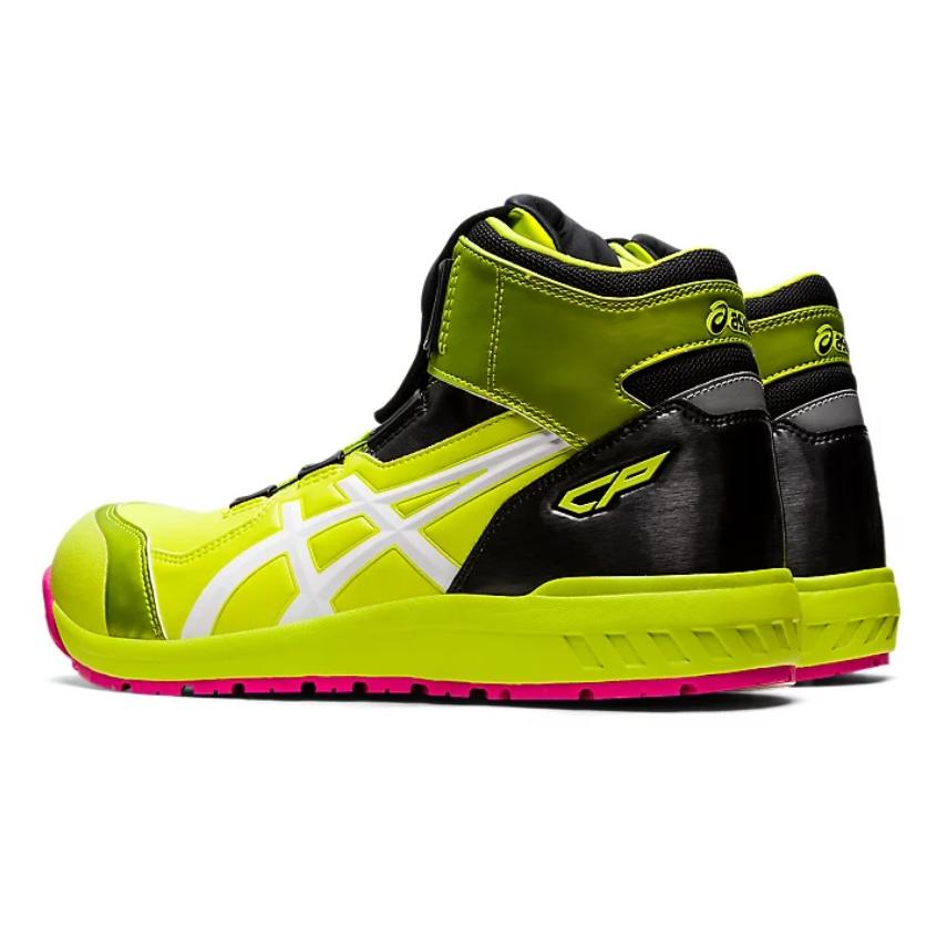 限定色】アシックス 安全靴 CP304 BOA ネオンライム×ホワイト 26.0