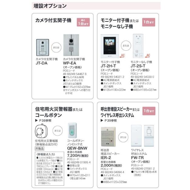 アイホン アイホン JTS-2AE-T テレビドアホンセット 2・2タイプ アイホン アイホン JTS-2AE-T テレビドアホンセット 2・2タイプ