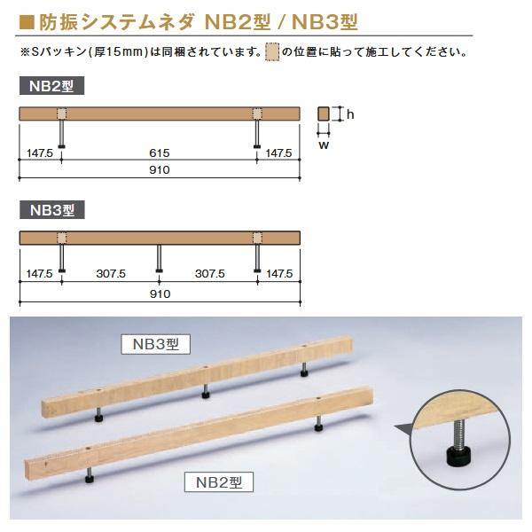 万協フロアー NB3-1010 ケース販売【14本/ケース＋接着剤付】NB3型支持脚【適応床高975〜1060mm】【遮音タイプの防振システムネダ】 ⇒Ωの画像