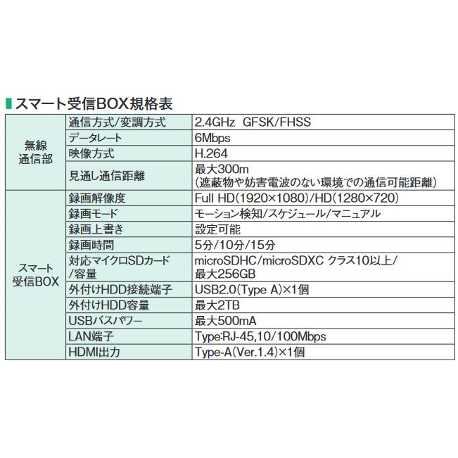 DXアンテナ DXアンテナ WSSNM ワイヤレスフルHDカメラ対応
