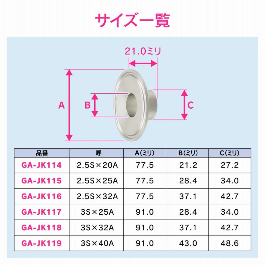 GAONA／ガオナ／カクダイ　GA-JK119　異径ヘルール 3Sx40A【受注生産品】　〇_4