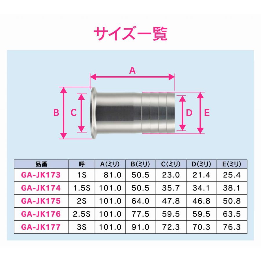 GAONA／ガオナ／カクダイ　GA-JK173　ヘルールホースアダプター 1S【受注生産品】　〇_3