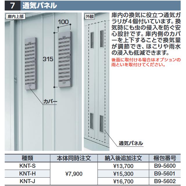 イナバ物置 KNT-H[B9-5601] 通気パネル GRN型オプション ハイルーフ用
