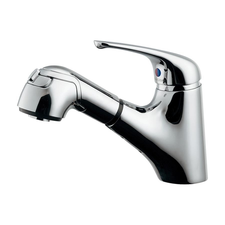 【送料無料】カクダイ シングルレバー引出し混合栓 184-022 ※通水有り 北海道・沖縄・離島 配送不可B3B カクダイ（KAKUDAI） シングルレバー引出し混合栓 184-022 通水有り