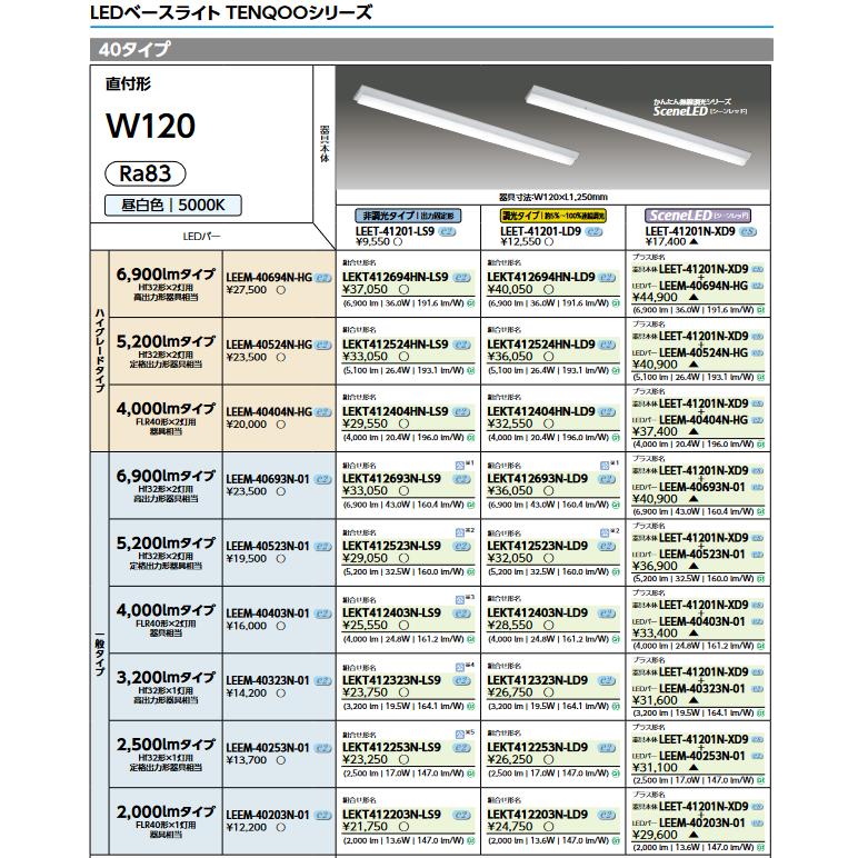 東芝ライテック 東芝ライテック LEEM-40203N-01 LEDバー TENQOO