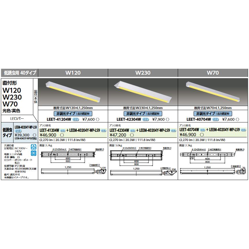 東芝ライテック 東芝ライテック LEET-41204W LEDベースライト器具本体