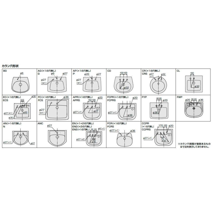 LIXIL 平付洗面器 L-132AG/BW1 住設倶楽部 / そで付小形洗面器 (床給水・壁排水) ハンドル水栓