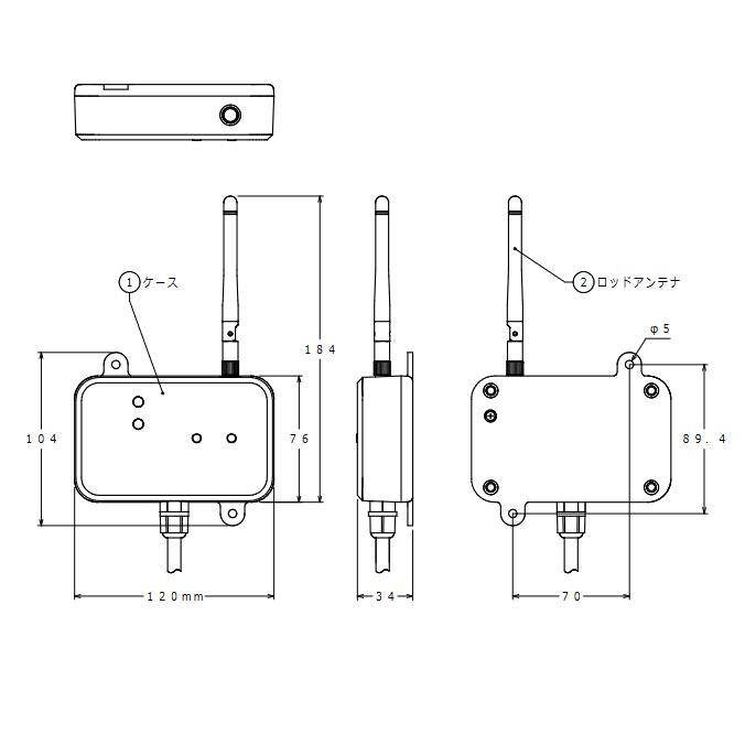 ワイヤレススキャナ用中継器 WC3A-RP 1個 ワイヤレスカメラセット用中継器 WC3A-RP | マスプロ電工