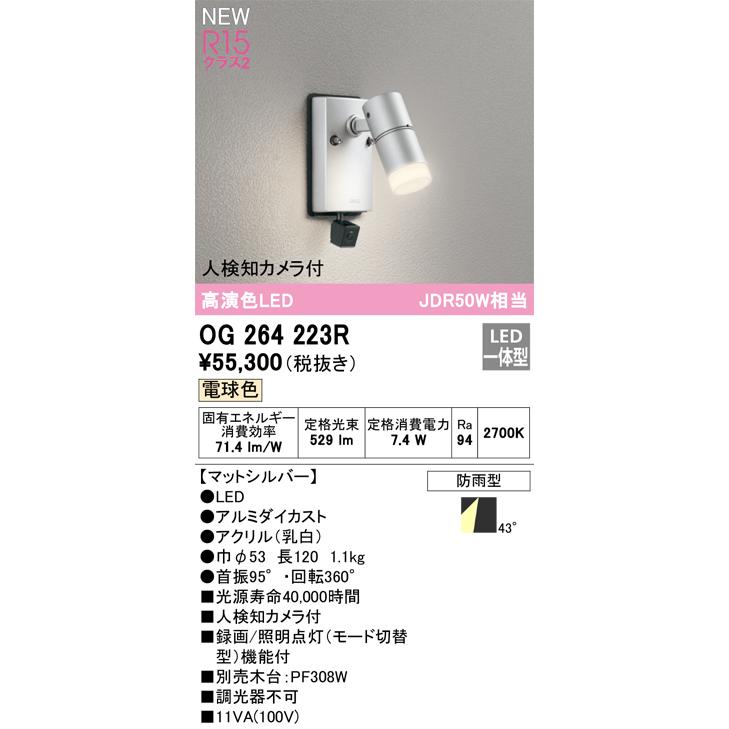 ODELIC（オーデリック） OG264223R 防雨型LEDスポット Σ : 住設建材