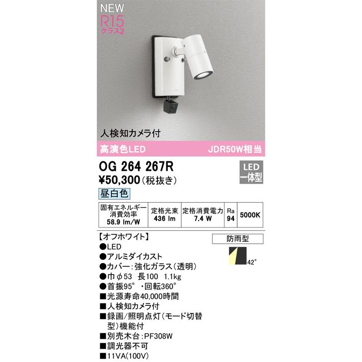 ODELIC（オーデリック） OG264267R 防雨型LEDスポット Σ : 住設建材