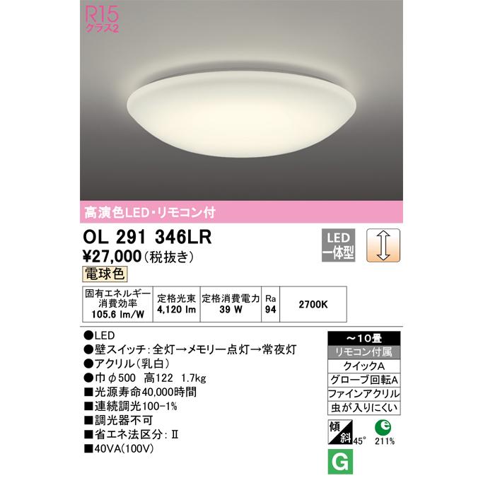 ODELIC（オーデリック） OL291346LR LEDシーリング Σ[X] : 住設建材