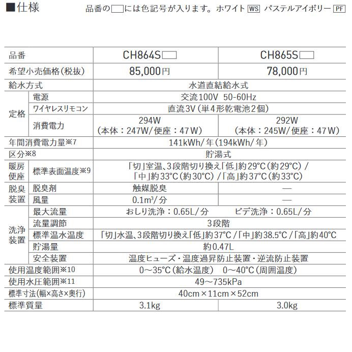 Panasonic パナソニック CH864SPF【脱臭機能あり パステル Panasonic パナソニック CH864SPF【脱臭機能あり パステル